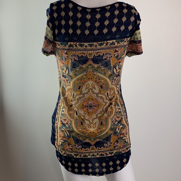 Lucky Brand Boho Print top - Picture 6 of 10